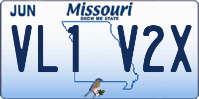 MO license plate VL1V2X