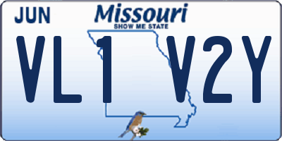 MO license plate VL1V2Y