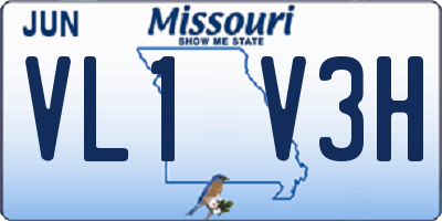 MO license plate VL1V3H