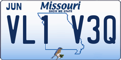 MO license plate VL1V3Q