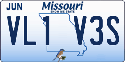 MO license plate VL1V3S