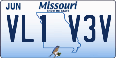 MO license plate VL1V3V
