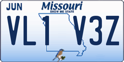 MO license plate VL1V3Z