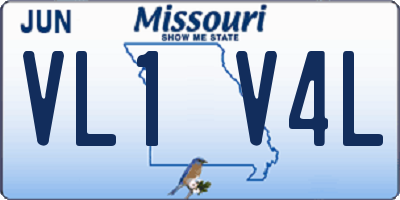 MO license plate VL1V4L