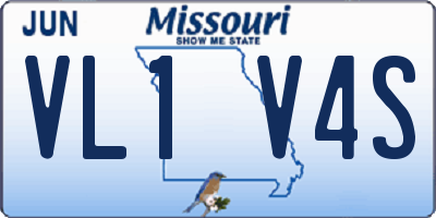 MO license plate VL1V4S