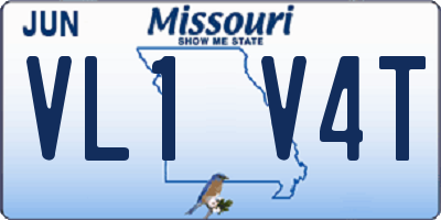 MO license plate VL1V4T