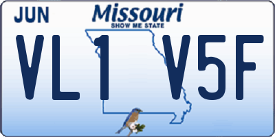 MO license plate VL1V5F