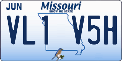 MO license plate VL1V5H