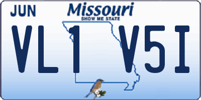 MO license plate VL1V5I