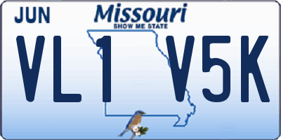 MO license plate VL1V5K
