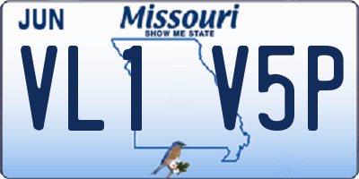 MO license plate VL1V5P