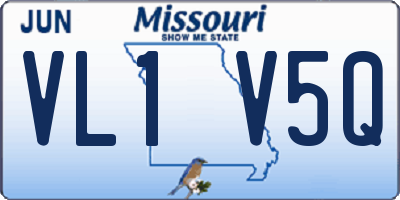 MO license plate VL1V5Q