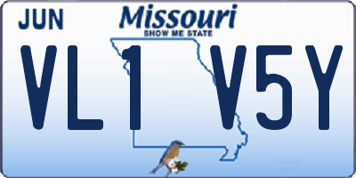 MO license plate VL1V5Y