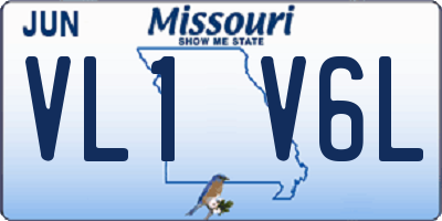 MO license plate VL1V6L
