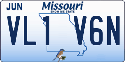 MO license plate VL1V6N