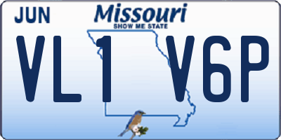 MO license plate VL1V6P