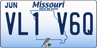 MO license plate VL1V6Q
