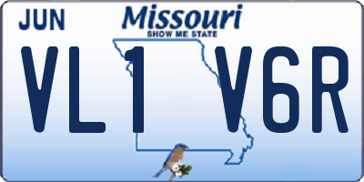 MO license plate VL1V6R