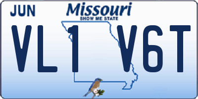 MO license plate VL1V6T