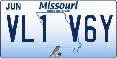 MO license plate VL1V6Y