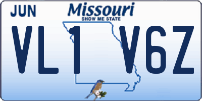 MO license plate VL1V6Z