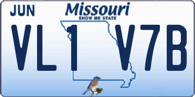 MO license plate VL1V7B