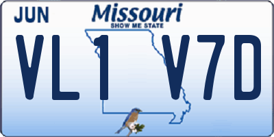 MO license plate VL1V7D