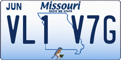 MO license plate VL1V7G