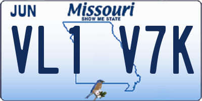 MO license plate VL1V7K