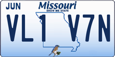 MO license plate VL1V7N