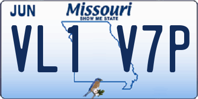 MO license plate VL1V7P