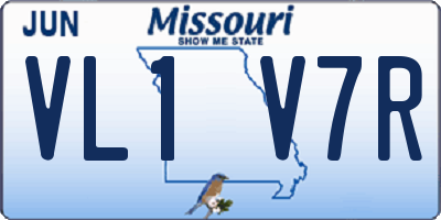 MO license plate VL1V7R
