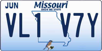 MO license plate VL1V7Y