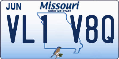 MO license plate VL1V8Q