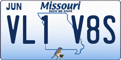 MO license plate VL1V8S
