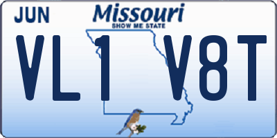 MO license plate VL1V8T