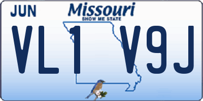 MO license plate VL1V9J