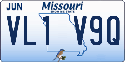 MO license plate VL1V9Q