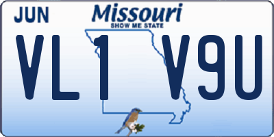 MO license plate VL1V9U