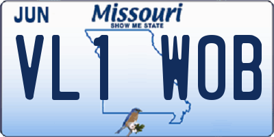 MO license plate VL1W0B