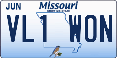MO license plate VL1W0N