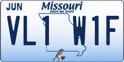 MO license plate VL1W1F