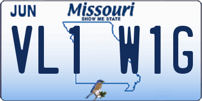 MO license plate VL1W1G