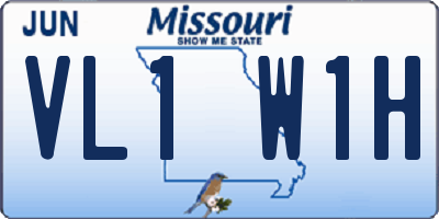 MO license plate VL1W1H