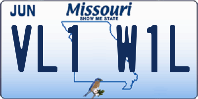 MO license plate VL1W1L