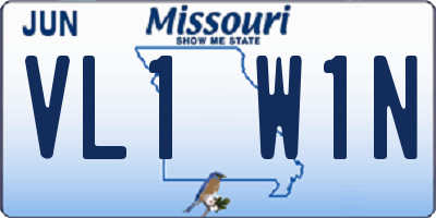 MO license plate VL1W1N