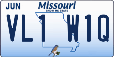 MO license plate VL1W1Q