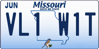 MO license plate VL1W1T