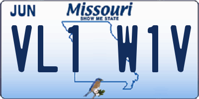 MO license plate VL1W1V