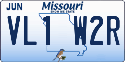 MO license plate VL1W2R